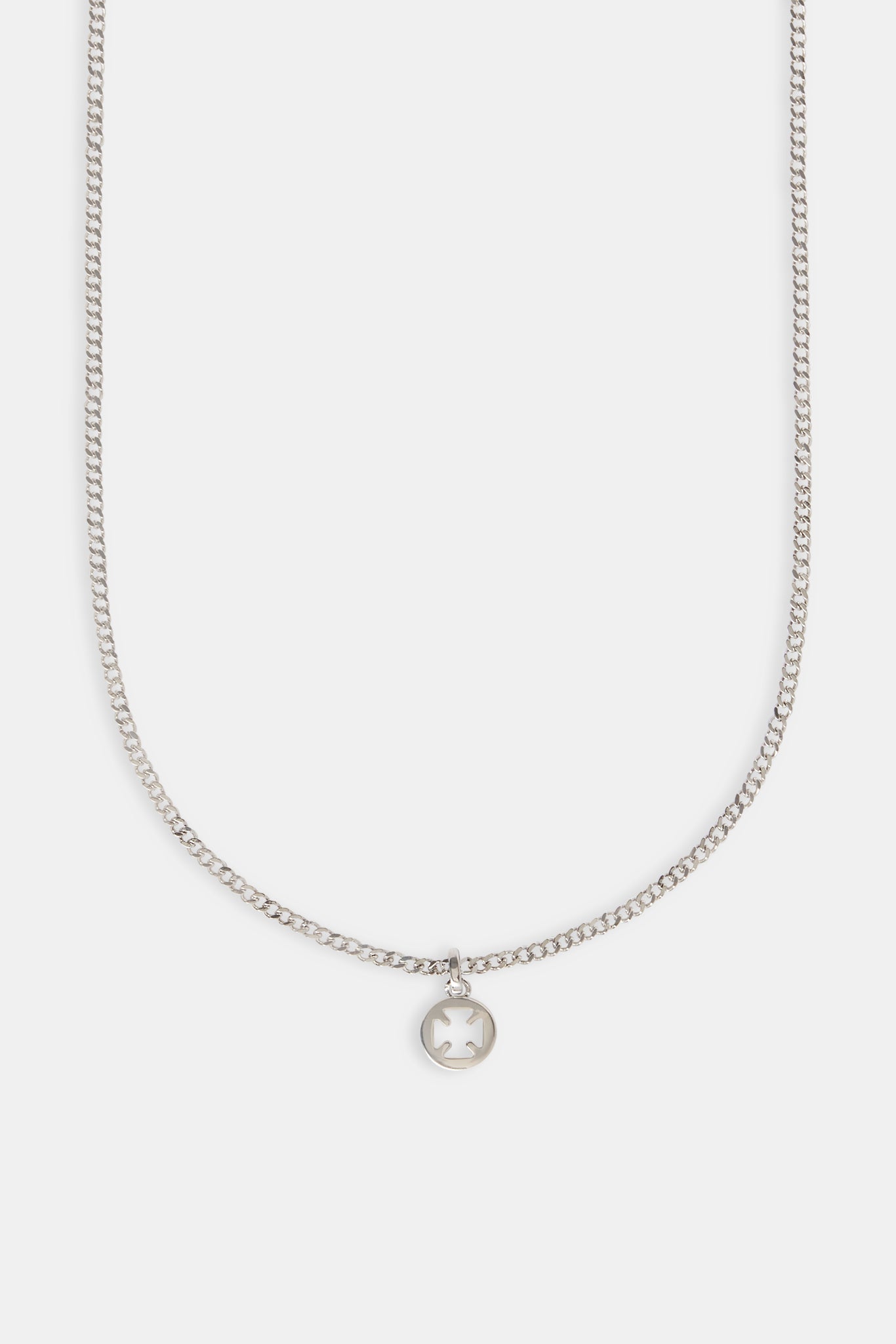 Micro Polished Motif Cut Out Necklace - 10mm